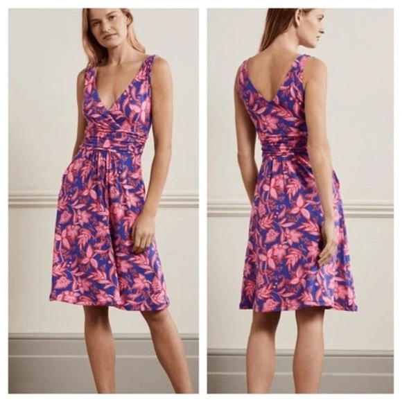 Boden Dresses & Skirts - Boden Women's Effie Jersey Dress in Strawberry Daiquiri Wild Flora Sz 2 US NWT